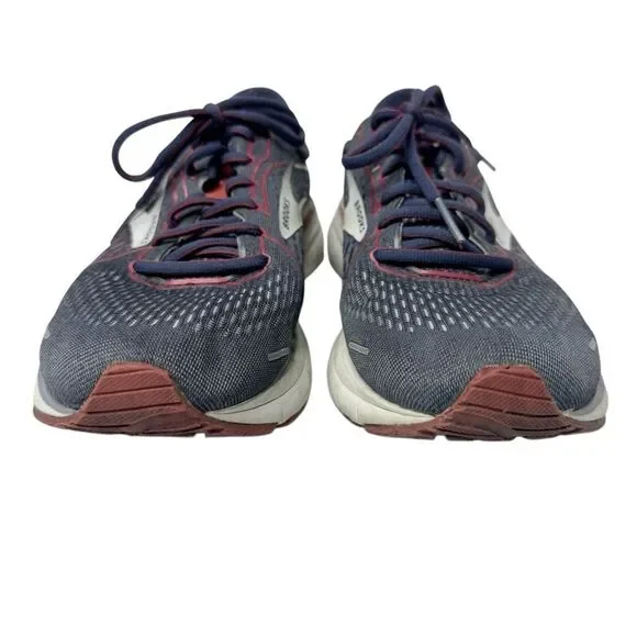 Brooks Adrenaline GTS 21 blue and red running shoes size 9 - Picture 3 of 14